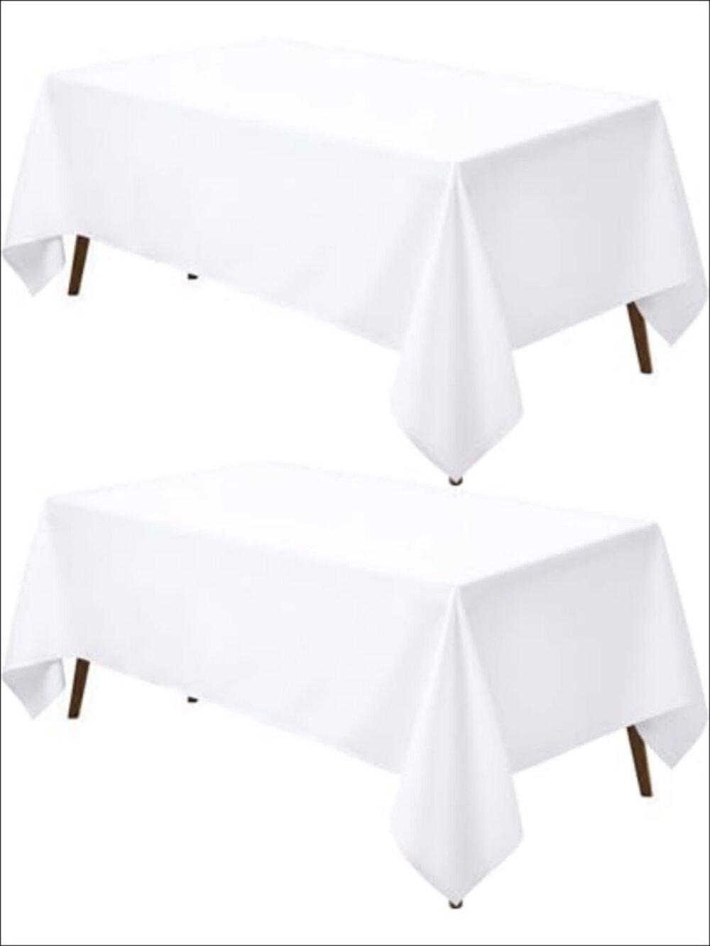 2 Pack Rectangle Tablecloth 90x156 Inch 100% Polyester Stain Resistant Wrinkle